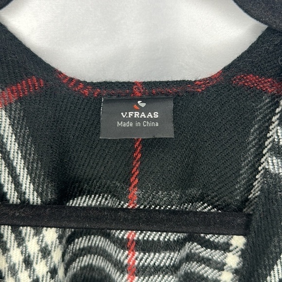 V. FRAAS PLAID BLANKET SHAWL (OS) - Picture 4 of 5